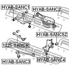 HYAB-SANC3 FEBEST Подвеска, рычаг независимой подвески колеса