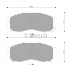 0 986 505 743 BOSCH Комплект тормозных колодок, дисковый тормоз