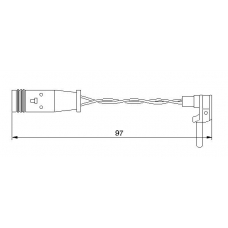 1 987 474 966 BOSCH Сигнализатор, износ тормозных колодок