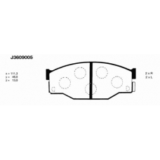 J3609005 NIPPARTS Комплект тормозных колодок, дисковый тормоз