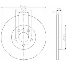 8DD 355 109-151 HELLA Тормозной диск