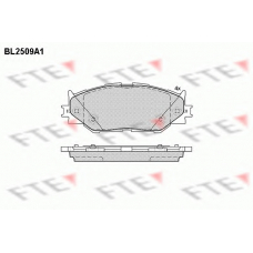 BL2509A1 FTE Комплект тормозных колодок, дисковый тормоз