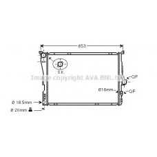 BWA2343 AVA Радиатор, охлаждение двигателя
