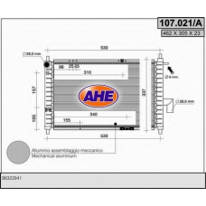 107.021/A AHE Радиатор, охлаждение двигателя