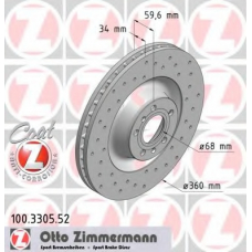 100.3305.52 ZIMMERMANN Тормозной диск