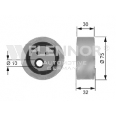 FS21909 FLENNOR Натяжной ролик, поликлиновой  ремень
