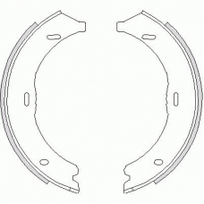 Z4745.00 WOKING Комплект тормозных колодок, стояночная тормозная с