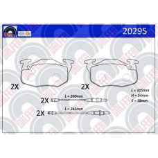 20295 GALFER Комплект тормозных колодок, дисковый тормоз