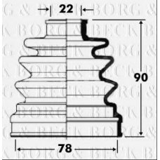 BCB2809 BORG & BECK Пыльник, приводной вал
