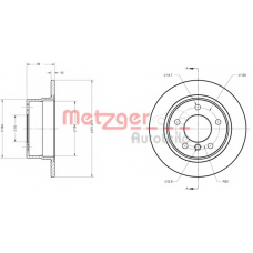 6110288 METZGER Тормозной диск