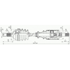 DRS6040.00 OPEN PARTS Приводной вал