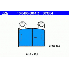 13.0460-3804.2 ATE Комплект тормозных колодок, дисковый тормоз
