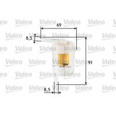 587048 VALEO Топливный фильтр