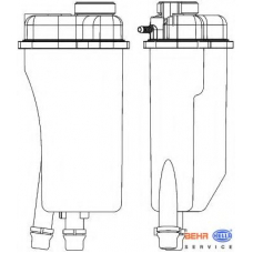 8MA 376 731-501 HELLA Компенсационный бак, охлаждающая жидкость