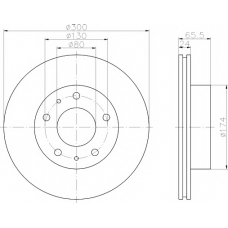 8DD 355 109-021 HELLA PAGID Тормозной диск