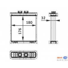 8FH 351 311-121 HELLA Теплообменник, отопление салона