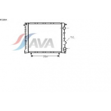 RT2054 AVA Радиатор, охлаждение двигателя