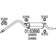 01.63890 MTS Глушитель выхлопных газов конечный