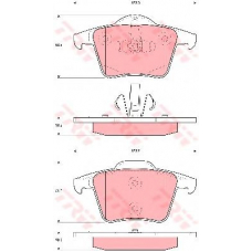 GDB1566 TRW Комплект тормозных колодок, дисковый тормоз