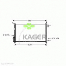 94-6128 KAGER Конденсатор, кондиционер