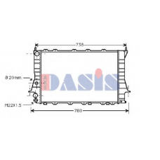 481100N AKS DASIS Радиатор, охлаждение двигателя