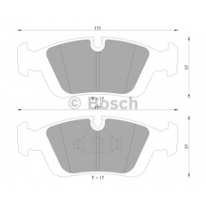 0 986 AB4 727 BOSCH Комплект тормозных колодок, дисковый тормоз