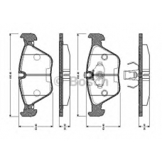 0 986 TB2 153 BOSCH Комплект тормозных колодок, дисковый тормоз