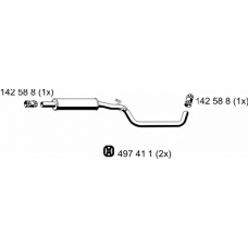 155168 ERNST Средний глушитель выхлопных газов