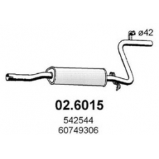 02.6015 ASSO Средний глушитель выхлопных газов