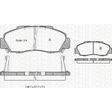 8110 17009 TRIDON Brake pads - front