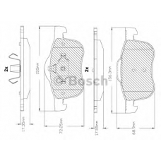 F 03B 150 290 BOSCH Комплект тормозных колодок, дисковый тормоз