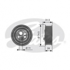 T41103 GATES Натяжной ролик, ремень грм