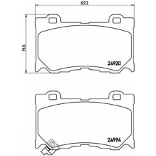 P 56 084 BREMBO Комплект тормозных колодок, дисковый тормоз