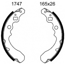 01747 BSF Комплект тормозных колодок