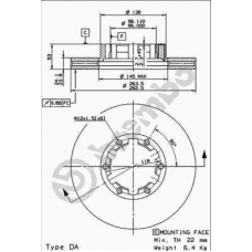 09.7118.10 BREMBO Тормозной диск