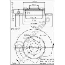 08.3449.10 BREMBO Тормозной диск