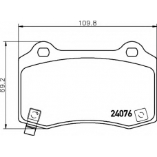 8DB 355 014-211 HELLA Комплект тормозных колодок, дисковый тормоз