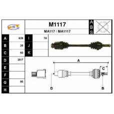 M1117 SNRA Приводной вал