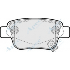 PAD1334 APEC Комплект тормозных колодок, дисковый тормоз
