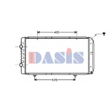 060054N AKS DASIS Радиатор, охлаждение двигателя