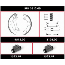 SPK 3512.00 ROADHOUSE Комплект тормозов, барабанный тормозной механизм