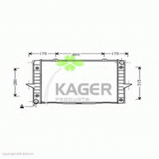 31-1161 KAGER Радиатор, охлаждение двигателя