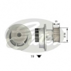 WP0057 GATES Водяной насос