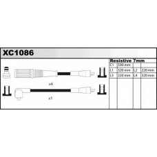 XC1086 QUINTON HAZELL Комплект проводов зажигания