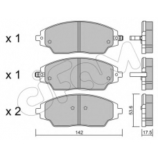 822-1008-0 CIFAM Комплект тормозных колодок, дисковый тормоз