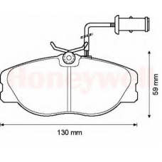 571365B BENDIX Комплект тормозных колодок, дисковый тормоз