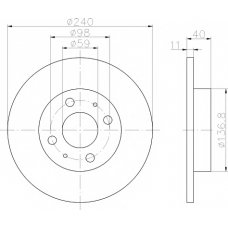 8DD 355 103-151 HELLA PAGID Тормозной диск