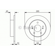 0 986 479 U57 BOSCH Тормозной диск