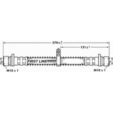 FBH7074 FIRST LINE Тормозной шланг