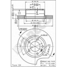 BS 8062 BRECO Тормозной диск